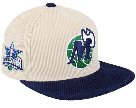 Dallas Mavericks Team Cord Off White/Navy Fitted - Mitchell & Ness cap ...