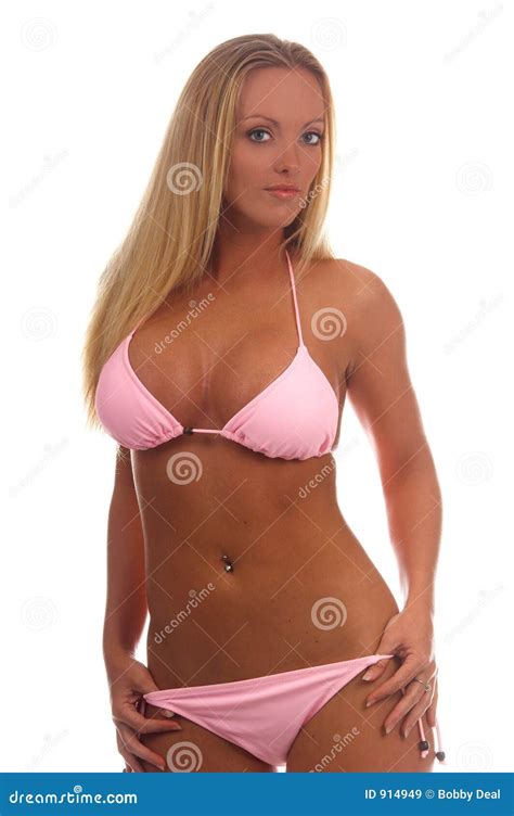 Mode Rose De Bikini Image Stock Image Du Personne Femme 914949
