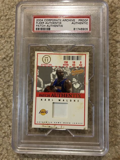 Karl Malone Fleer Authentix Gold Corporate Test Proof Patch