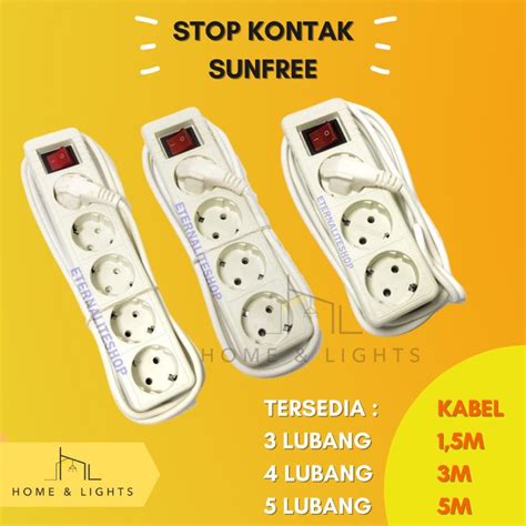 Jual Stop Kontak Kabel Colokan 3 Lubang 15m 15 Meter 3m 3 Meter