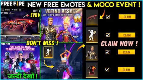 New Emotes Moco Event Garena Free Fire Youtube