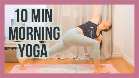 10 Min Morning Yoga Stretch For Beginners Energy Boost Yoga Youtube