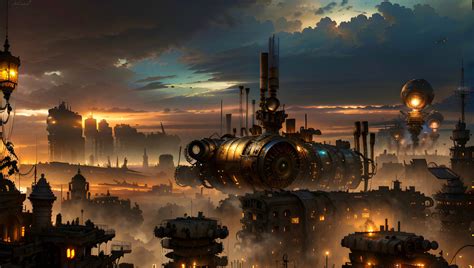 Steampunk Industrial Landscape by AiCouncil on DeviantArt