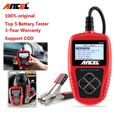 Ancel Ba101 12v Battery Tester 100 2000 Cca 220ah Digital Battery Analyzer Car Diagnostic Tool