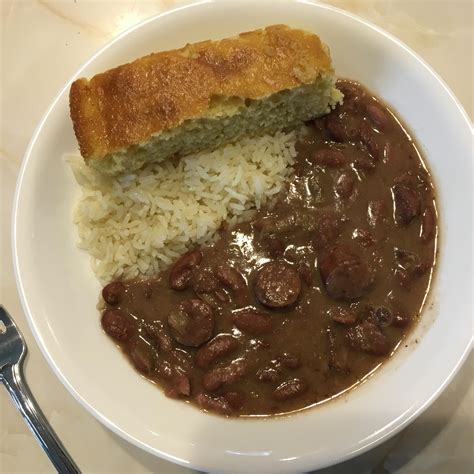 Red Beans And Rice With A Side Of Cornbread R Instantpot