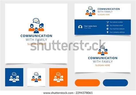 Communication Family Logo Design Editable Slogan Stock Vector (Royalty ...