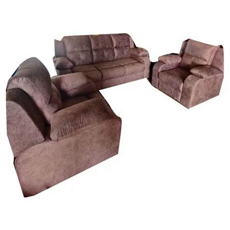 5 Seater Engineered Wood Brown Wooden Sofa Set At Rs 38000 Set In