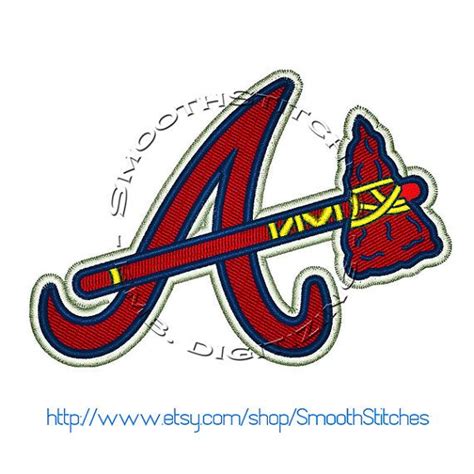 Atlanta Braves Baseball Design For Embroidery Machine Instant Downl