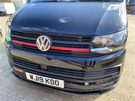 Vw Transporter T6 R Line Front Grille Trims Gloss Black Van X Europe