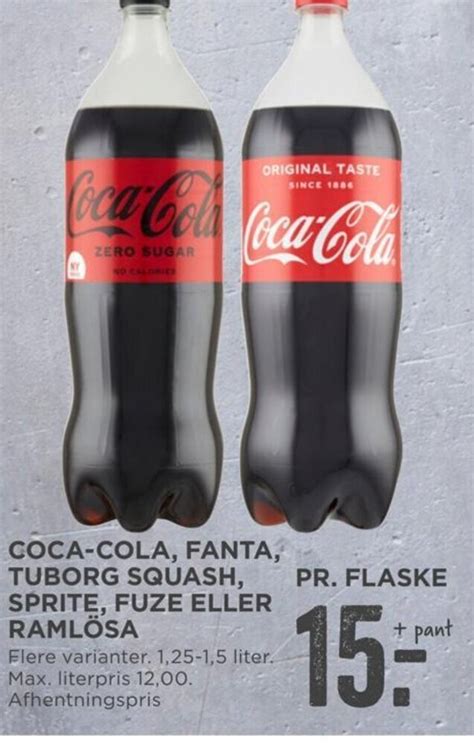 Coca Cola Fanta Tuborg Squash Sprite Fuze Eller Raml Sa Tilbud Hos