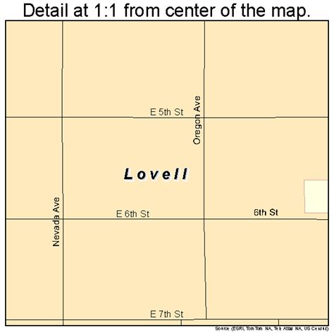 Lovell Wyoming Street Map 5647950