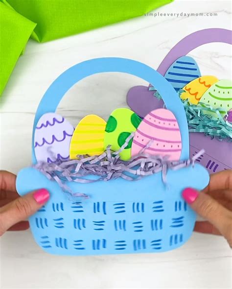 Easter Basket Craft For Kids Free Template Artofit