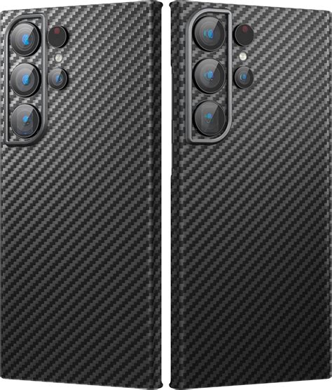 memumi Carbon Coque Fine pour Galaxy Z Fold 4 véritable Peau de