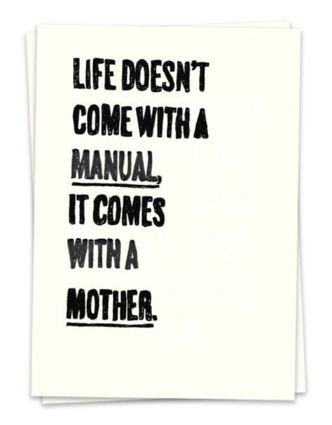 Kaart Blanche Mom Love Life Doesnt Come With A Manual Animaux Speciaux