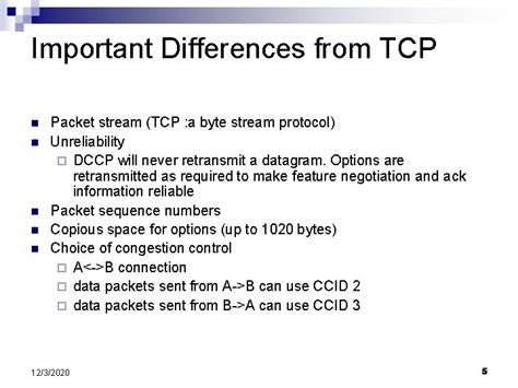 Datagram Congestion Control Protocol Dccp Presented By Pochou