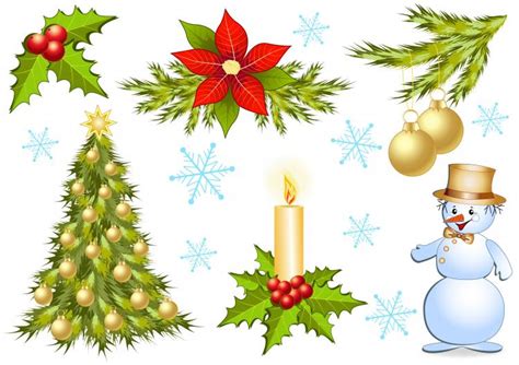 Christmas decorations 1 vector Free Vector / 4Vector