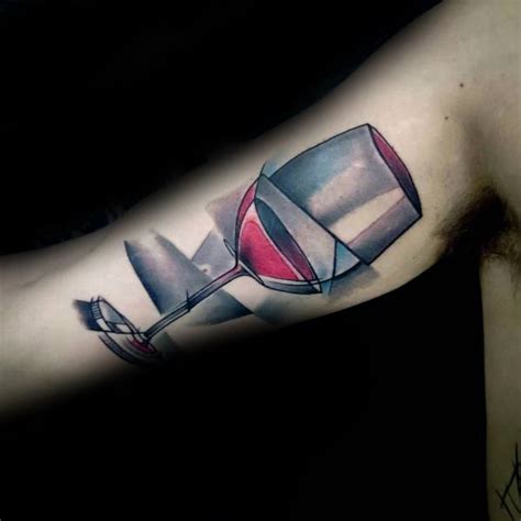 Tatuajes De Vino Copas Botellas Tinto Sacacorchos