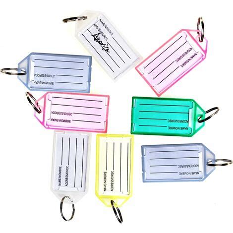 pcs tag key ring colored key ring plastic tag key ring  split