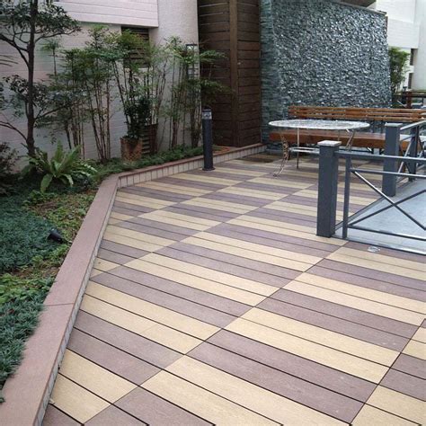 Wpc Wood Grain Solid Outdoor Decking China Factory Price