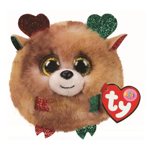 Peluche Puffies Fudge Le Renne Cm Ty King Jouet Mini Peluches Ty