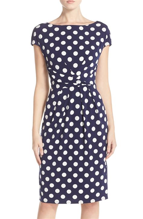 Eliza J Polka Dot Jersey Sheath Dress Nordstrom