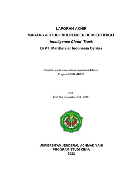 Laporan Akhir Msib Pdf