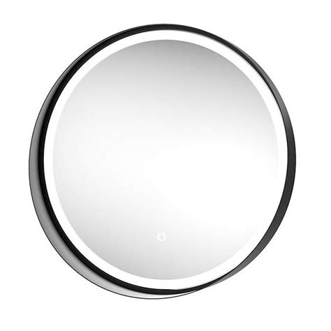 Arezzo Matt Black 600mm Round Colour Changing Led Illuminated Bathroom