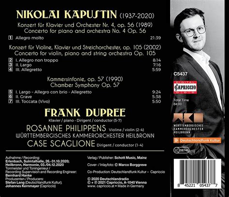 Nikolai Kapustin Piano Concerto No Double Concerto Chamber