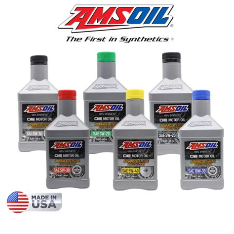 Amsoil Oe Series Gasoline Engine Oils Fully Synthetic W W W