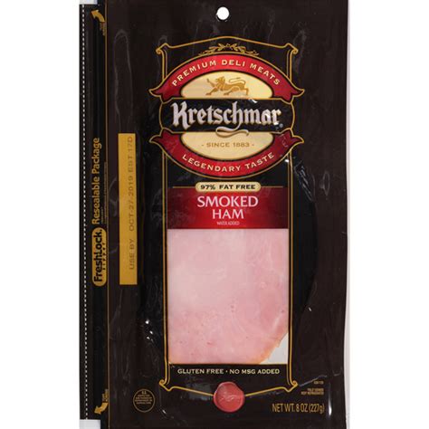 Kretschmar Classic Deli Smoked Ham Slices Lunch Meat Carlie C S