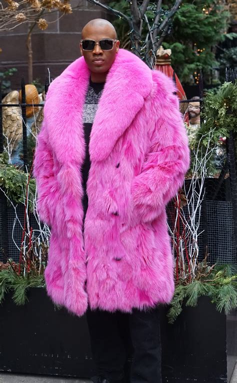 Mens Hot Pink Fox Stroller 8337 MARC KAUFMAN FURS