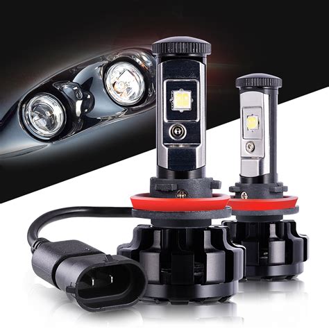 H11 Cree LED Headlight 6000K Low High Beam Fog Bulb White 2 Bulbs Non