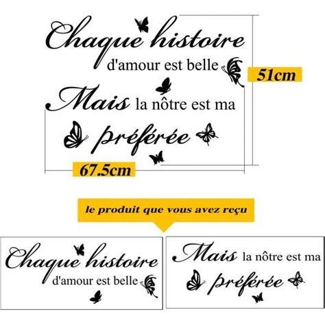 Stickers Muraux Citations Française Autocollant Famille Mural Texte