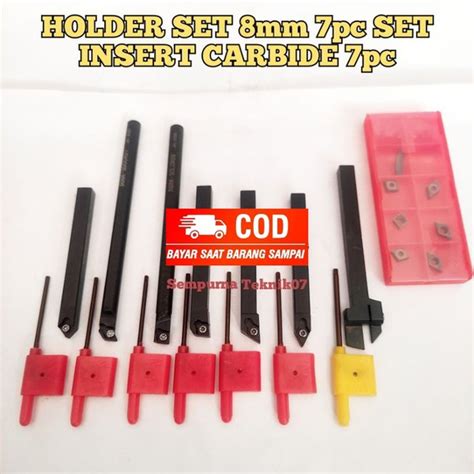 Jual Pcs Holder Bubut Set Mm Insert Bubut Carbide Pcs Di Lapak