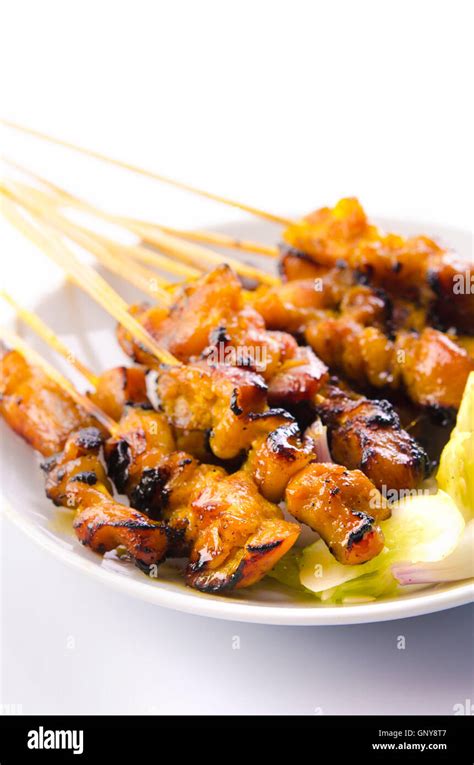 famous food, malaysian satay Stock Photo - Alamy