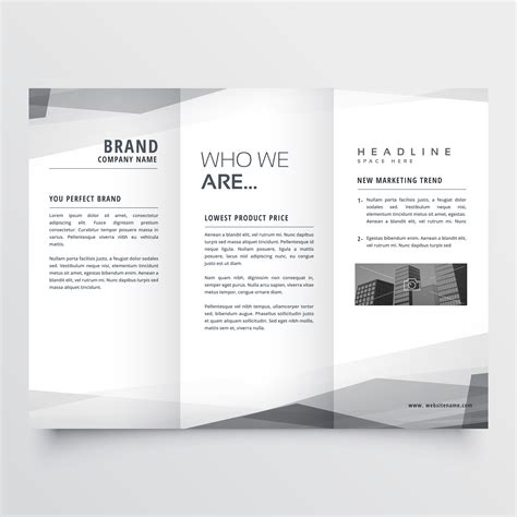 Elegant Trifold Brochure Design Template Download Free Vector Art