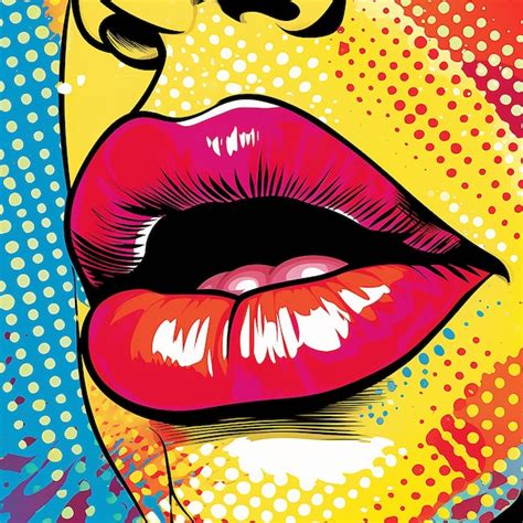 Premium Photo Beautiful Sexy Woman Lips Sticker Illustration