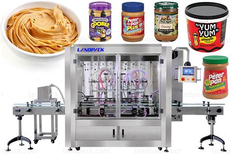 Automatic Peanut Butter Heads Piston Pump Bottle Filling Machine