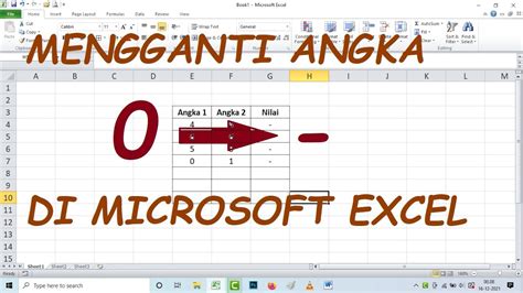 Cara Mengganti Angka Menjadi Tanda Strip Di Microsoft Excel