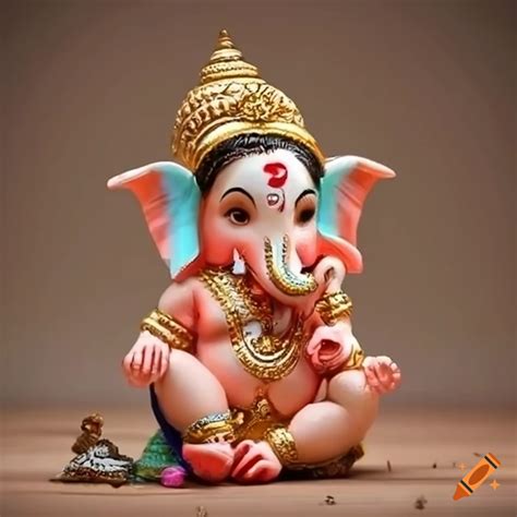 Art Of Baby Ganesha Playing With A Toy On Craiyon