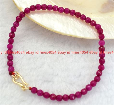 Small Pretty Natural 4mm Faceted Rose Red Jade Gems Round Beads