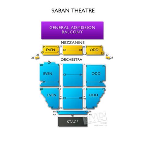 Saban Theatre Seating Chart | Vivid Seats