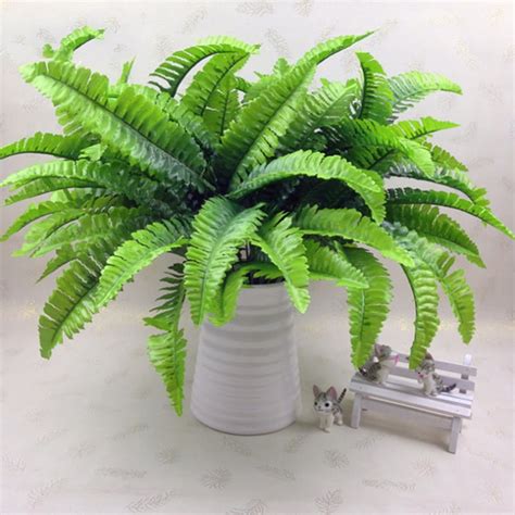 Artificial Fern Grass Plant Fake Persian Leaves Flower Wedding Home Office Decorations