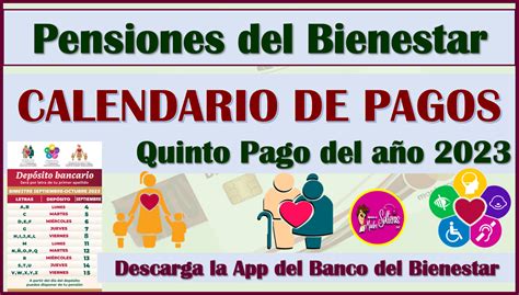 InformaciÓn De Última Hora Calendario De Pagos Para Las Pensiones Del Bienestar 🥇 【 Diciembre 2024】