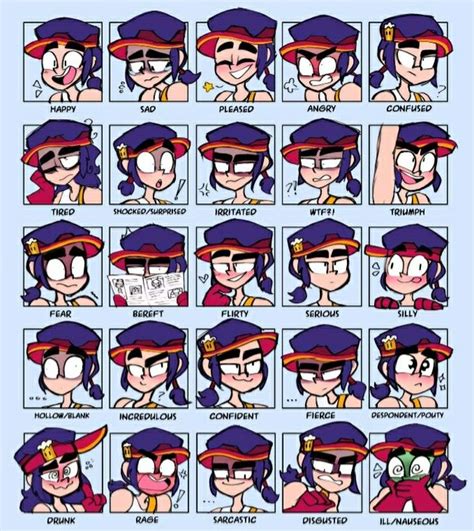 Various Faces Of Fang Brawl Stars Cute Drawings Blow Stars Sweet