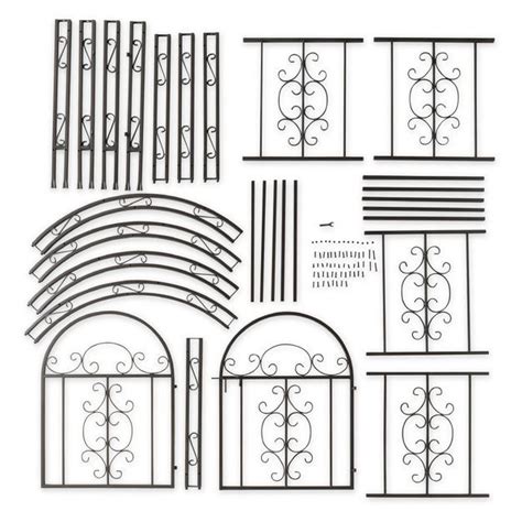 Plow And Hearth Montebello Decorative Garden Arbor Trellis With Gate