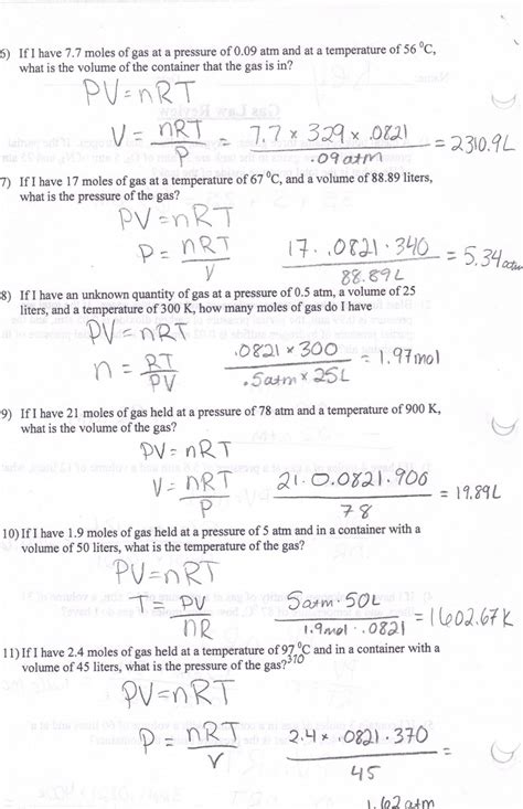 Gas Laws Practice Problems With Answers Pdf