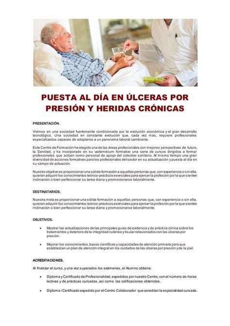 Puesta Al D A En Lceras Por Presi N Y Heridas Cr Nicas Pdf