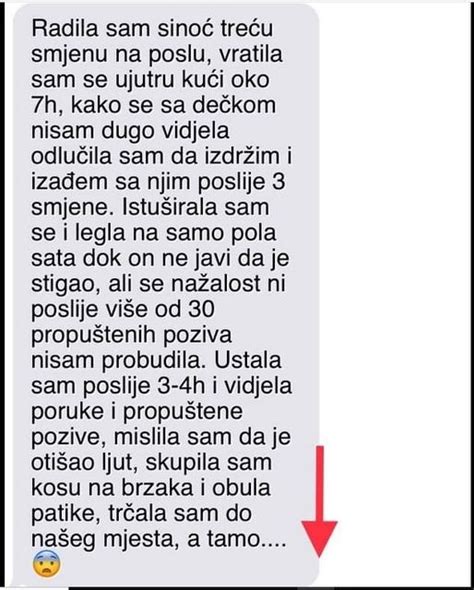 Radila Sam Sino Tre U Smjenu Na Poslu Vratila Sam Se Ujutru Ku I Oko