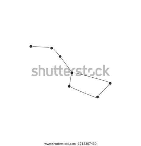 Constellation Ursa Major Doodle Style Hand Stock Vector Royalty Free